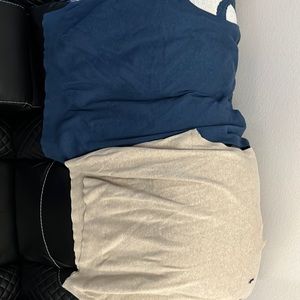 Blue and brown Pima cotton sweater vest